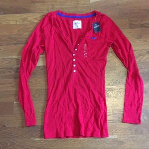 ❤️ Hollister Red Long Sleeve Tee | Size: Medium